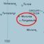 Plan de situation des Gambier, à l’extrême Est de la Polynésie française.